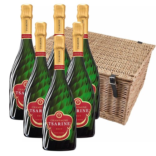 Tsarine Cuvee Premium Brut Champagne Case of 6 Hamper
